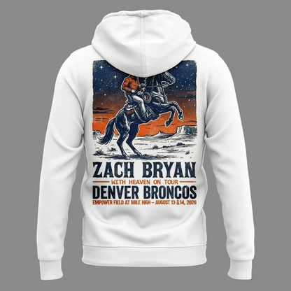 02.07. Special 2026 Hoodie Zach Bryan x Denver Broncos - With Heaven On Tour 2026 Hoodie