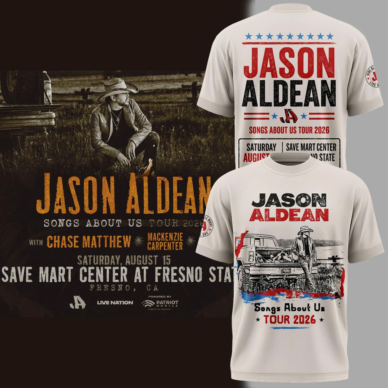 Jason Aldean Songs About Us Tour T-Shirt