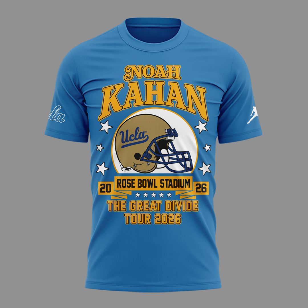 01.06. New Shirt Noah Kahan x UCLA Bruins Football - The Great Divide Tour 2026 T-Shirt