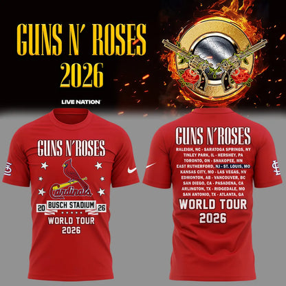 01.06. Guns N' Roses x St. Louis Cardinals - World Tour 2026 T-Shirt