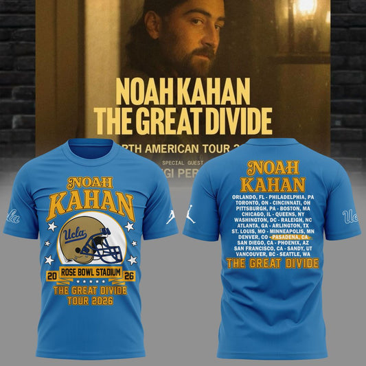 01.12. Limited Edition Noah Kahan x UCLA Bruins Football - The Great Divide Tour 2026 T-Shirt