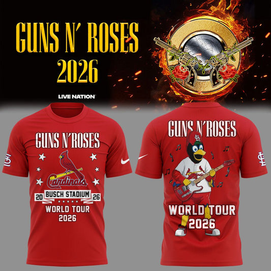 01.08. New Shirt Guns N' Roses x St. Louis Cardinals - World Tour 2026 T-Shirt