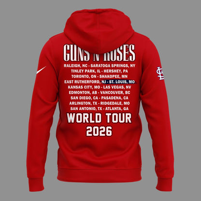 01.22. New Hoodie Guns N' Roses x St. Louis Cardinals - World Tour 2026 Hoodie