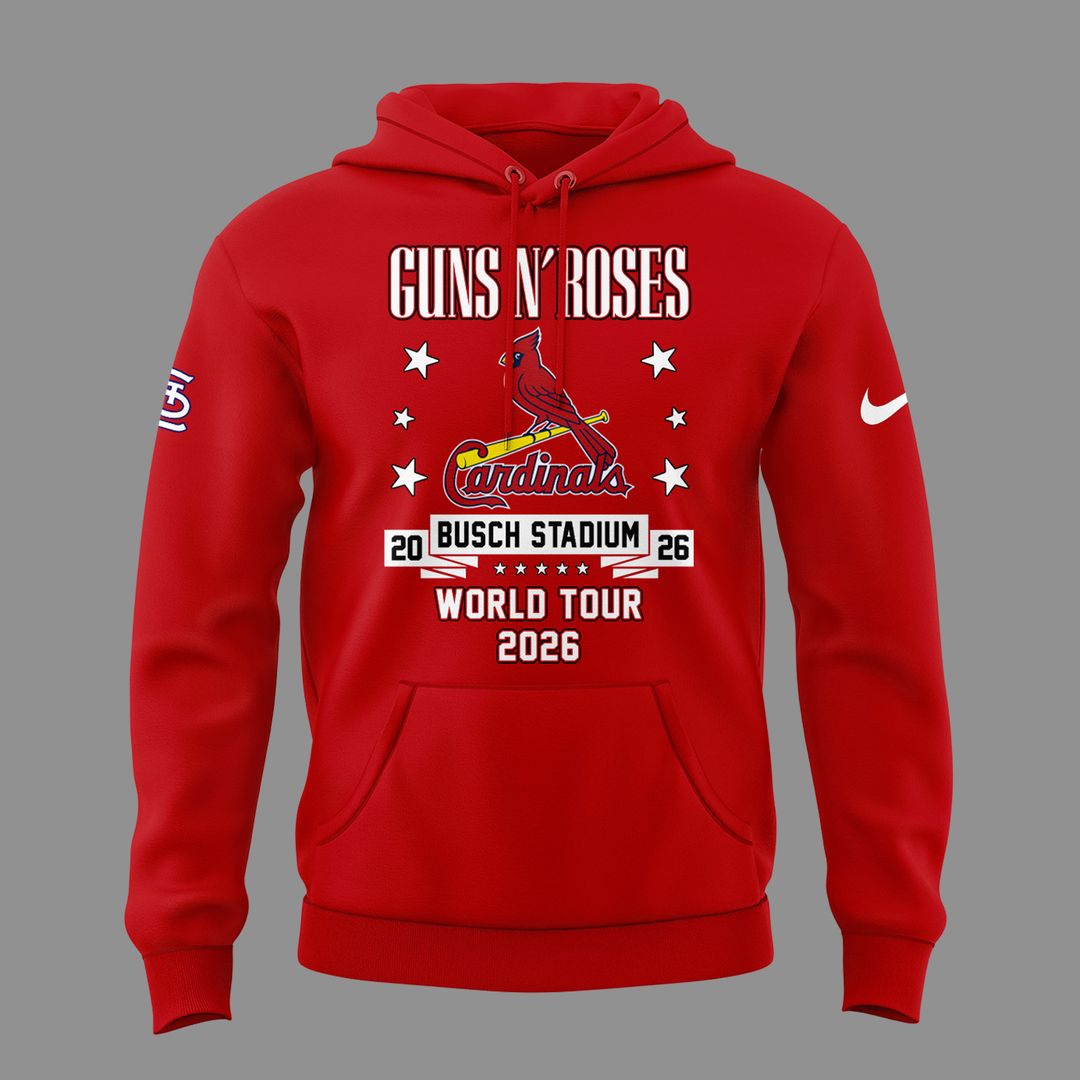 01.22. New Hoodie Guns N' Roses x St. Louis Cardinals - World Tour 2026 Hoodie