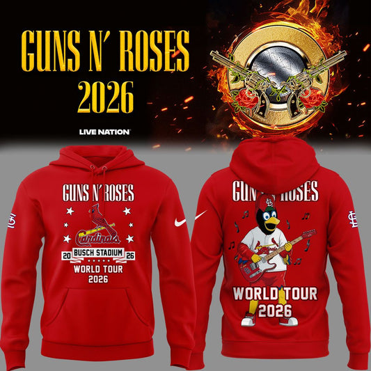 01.25. Perfect Hoodie Guns N' Roses x St. Louis Cardinals - World Tour 2026 Hoodie