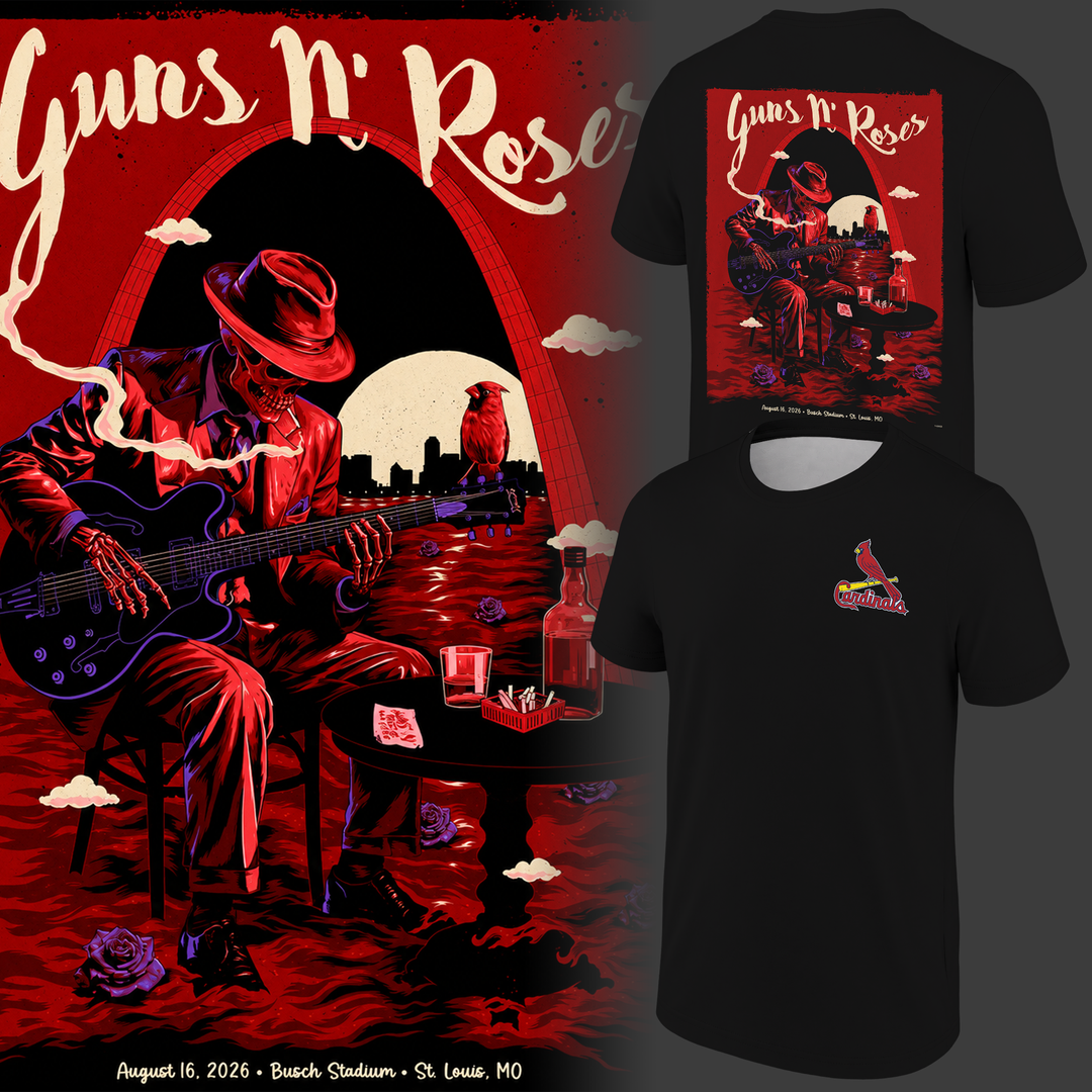 Exclusives Guns N' Roses x St. Louis Cardinals T-Shirt.