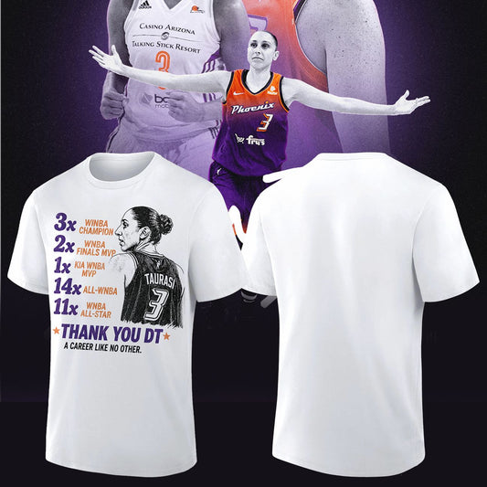 2. Unisex Diana Taurasi White Phoenix Mercury 20 Years 1 Team Portrait T-Shirt