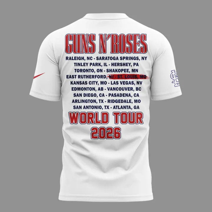 01.06. Guns N' Roses x St. Louis Cardinals - World Tour 2026 T-Shirt