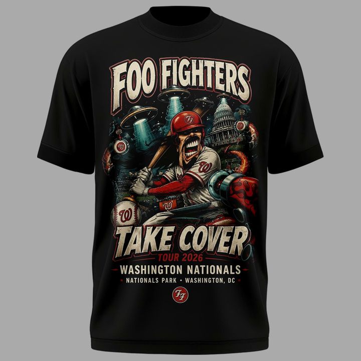1. Limited Edition Foo Fighters x Nationals Park – Take Cover Tour 2026 T-Shirt