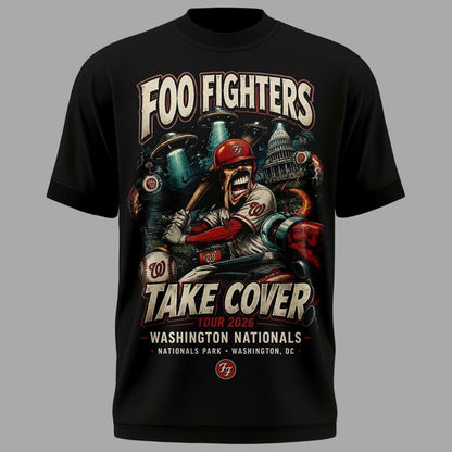 1. Limited Edition Foo Fighters x Nationals Park – Take Cover Tour 2026 T-Shirt