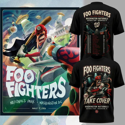 1. Limited Edition Foo Fighters x Nationals Park – Take Cover Tour 2026 T-Shirt