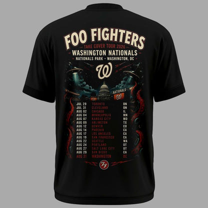 1. Limited Edition Foo Fighters x Nationals Park – Take Cover Tour 2026 T-Shirt