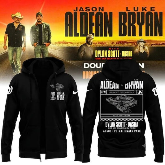 Limited Edition Jason Aldean and Luke Bryan x Washington Nationals ZipHoodie 2026