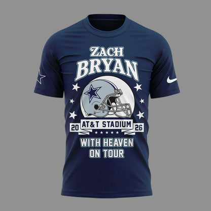 01. Dallas Cowboy x Zach Bryan - With Heaven On Tour 2026 T-Shirt