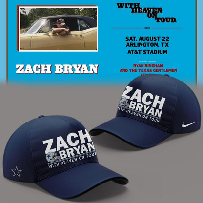 01. Dallas Cowboy x Zach Bryan - With Heaven On Tour 2026 T-Shirt