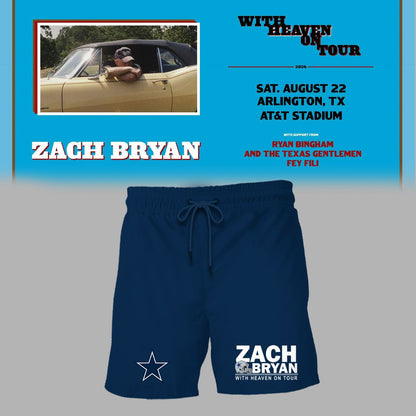 01. Dallas Cowboy x Zach Bryan - With Heaven On Tour 2026 T-Shirt