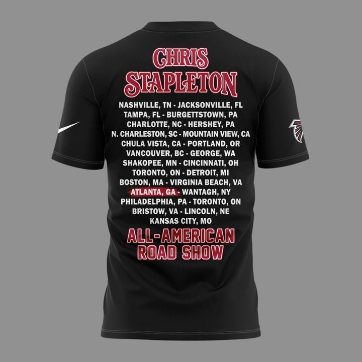 03.03. Perfect 2026 Chris Stapleton x Atlanta Falcons - All American Road Show 2026 T-Shirt