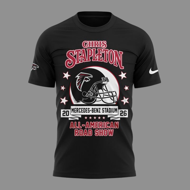 03.03. Perfect 2026 Chris Stapleton x Atlanta Falcons - All American Road Show 2026 T-Shirt
