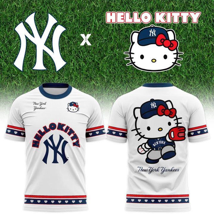 24. New York Yankees x Hello Kitty Game Night 2026 Baseball Graphic T-Shirt