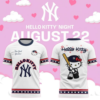 42. New York Yankees x Hello Kitty Baseball - Game Night 2026 T-Shirt