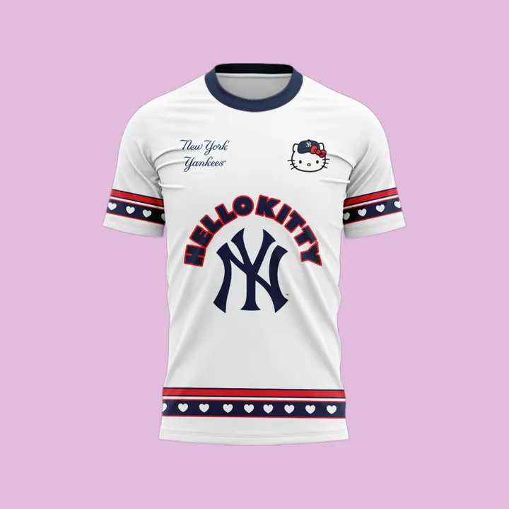 42. New York Yankees x Hello Kitty Baseball - Game Night 2026 T-Shirt