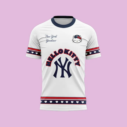 42. New York Yankees x Hello Kitty Baseball - Game Night 2026 T-Shirt