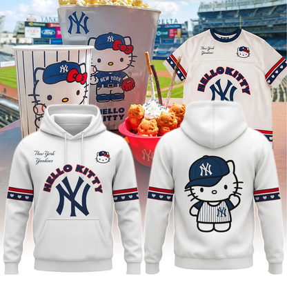 34. Limited Edition New York Yankees x Hello Kitty Game Night 2026 Hoodie