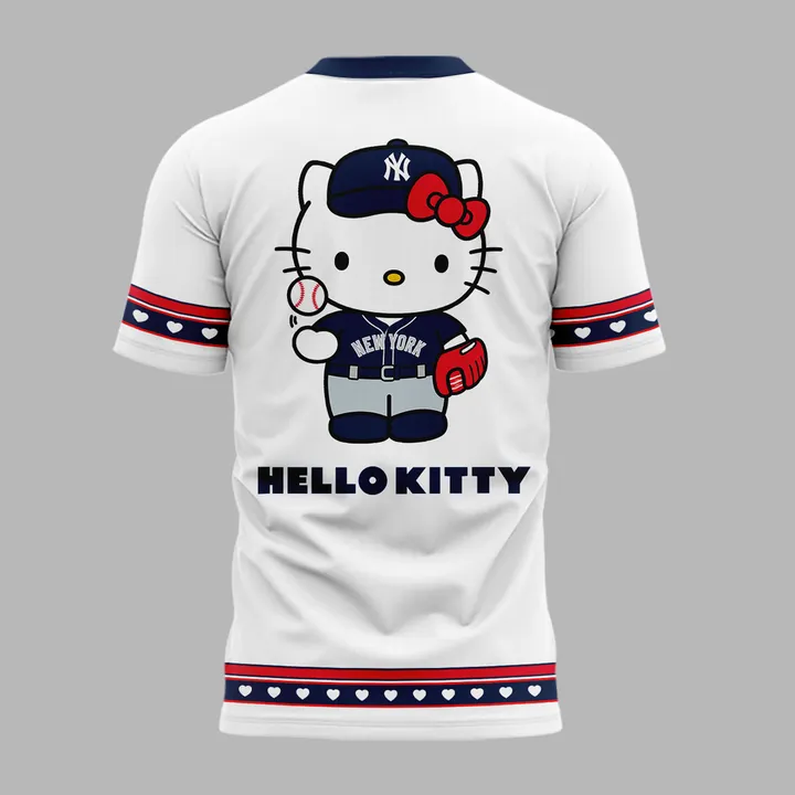 20. Limited Edition New York Yankees x Hello Kitty Game Night 2026 Baseball Graphic T-Shirt