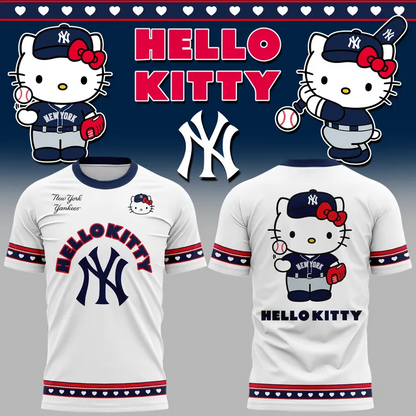 20. Limited Edition New York Yankees x Hello Kitty Game Night 2026 Baseball Graphic T-Shirt