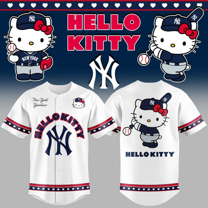 26. White Jersey New York Yankees x Hello Kitty Game Night 2026 Baseball Graphic Jersey