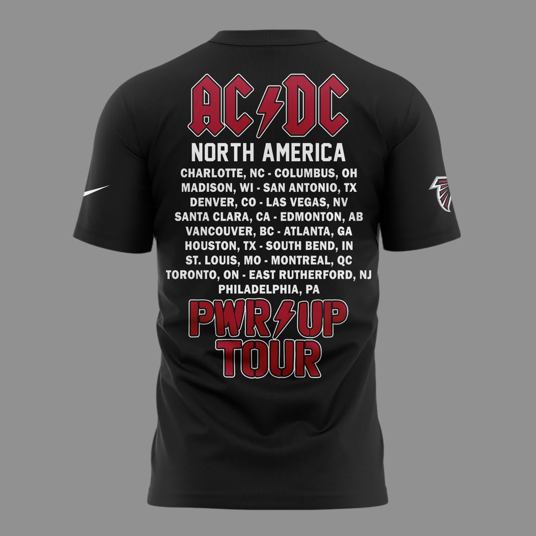 01. Black Shirt AC/DC x Atlanta Falcons - Power Up Tour 2026 T-Shirt