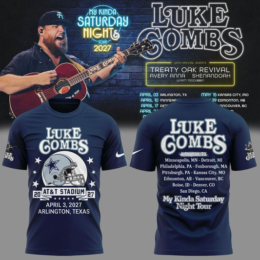 03. Luke Combs x Dallas Cowboys - My Kinda Saturday Night Tour 2027 T-Shirt
