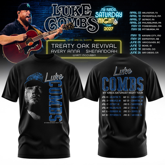 24. New Tour Luke Combs - My Kinda Saturday Night Tour 2027 T-Shirt