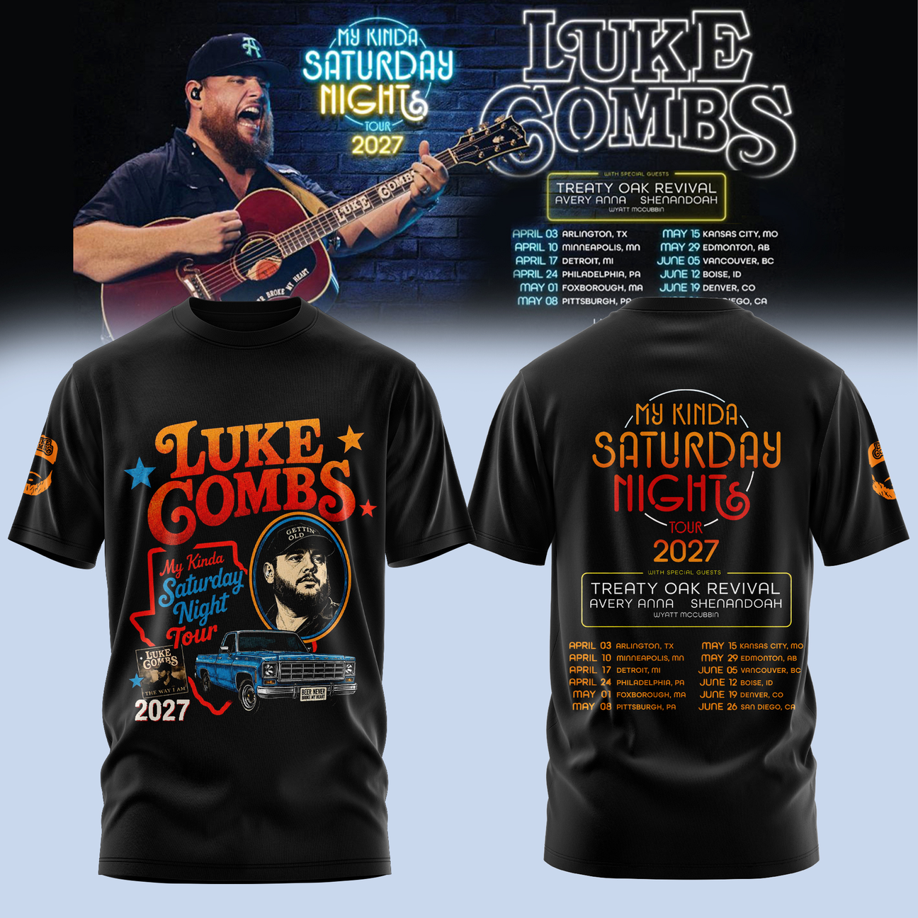 09. Special 2027 Luke Combs - My Kinda Saturday Night Tour 2027 T-Shirt