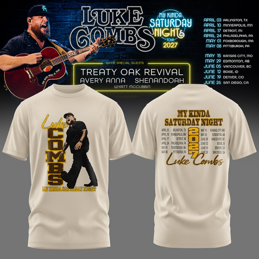 42. New Shirt My Kinda Saturday Night Tour 2027 - Luke Combs T-Shirt