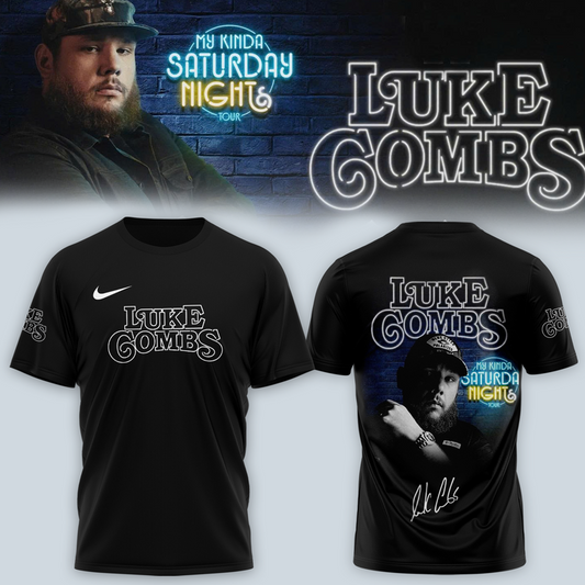 48. Black Shirt My Kinda Saturday Night Tour 2027 - Luke Combs T-Shirt