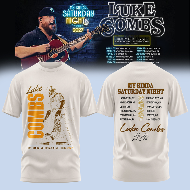 54. Perfect 2027 My Kinda Saturday Night Tour 2027 - Luke Combs T-Shirt