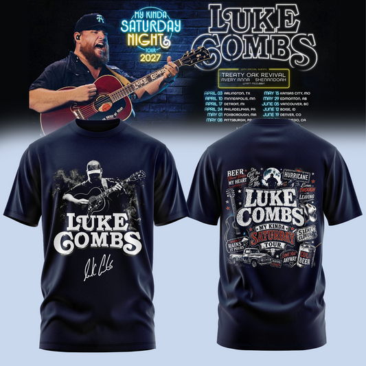 66. Limited Edition My Kinda Saturday Night Tour 2027 - Luke Combs T-Shirt