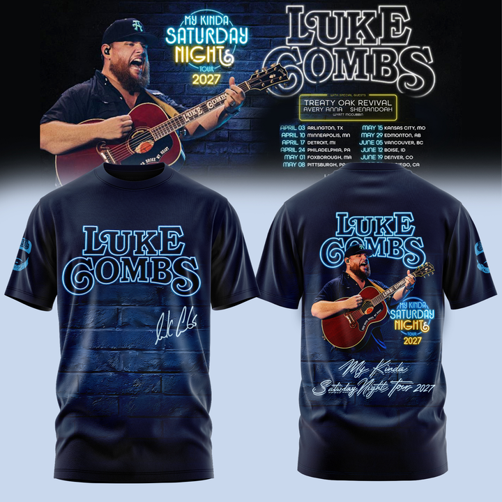 88. New Edition My Kinda Saturday Night Tour 2027 - Luke Combs T-Shirt