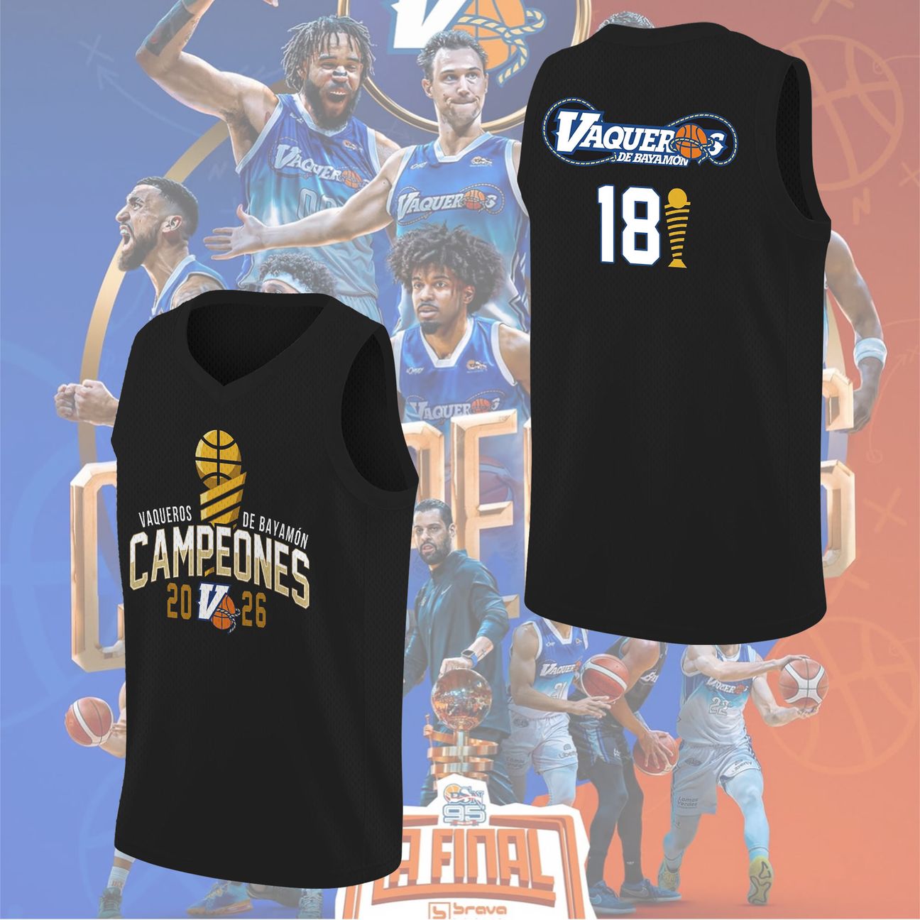 04. Champions Vaqueros de Bayamón 2026 Basketball Jersey