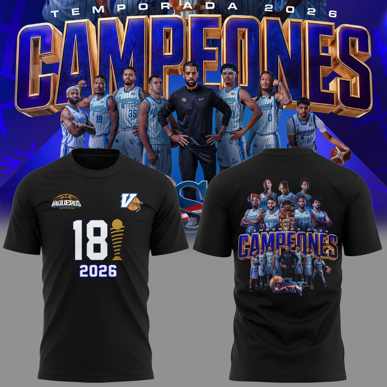 02.03. Special Vaqueros de Bayamón Champions T-Shirt