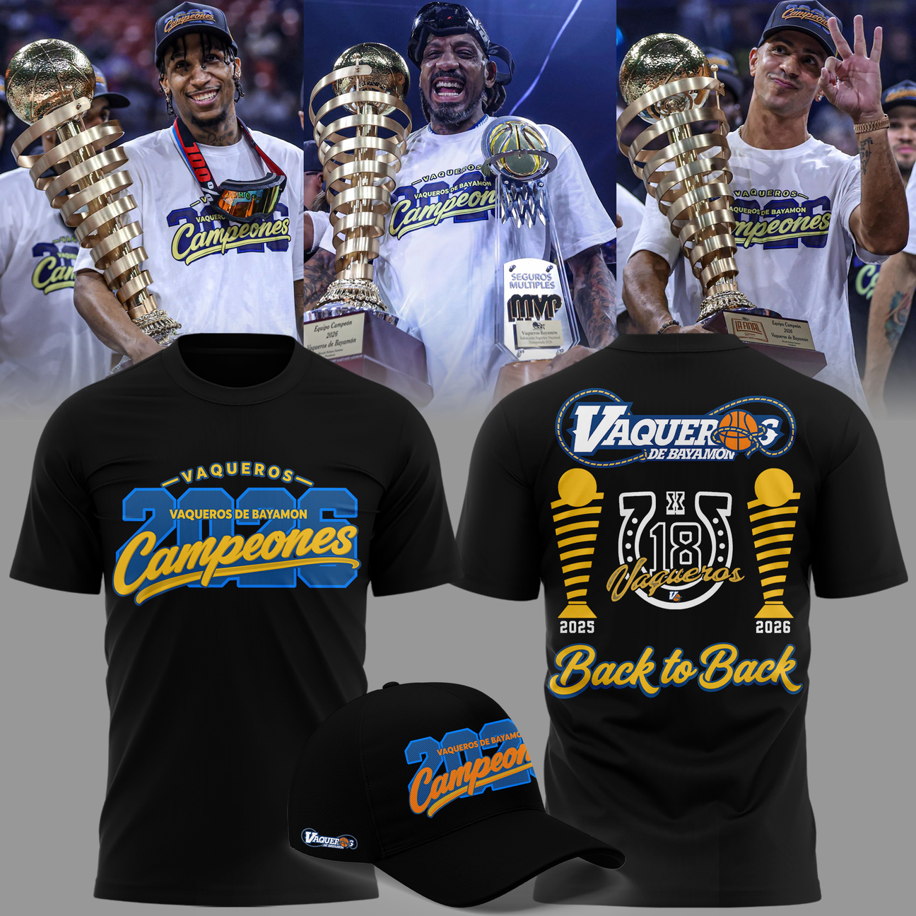 01.Vaqueros de Bayamón 2026 BSN Champions T-shirt