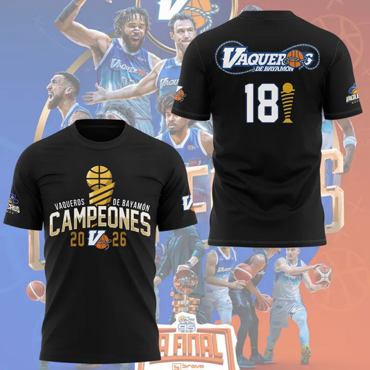 02.Vaqueros de Bayamón 2026 BSN Champions T-shirt