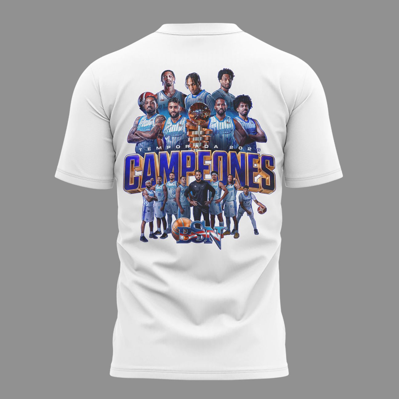 001. Champions White Shirt Vaqueros de Bayamón 2026 T-Shirt