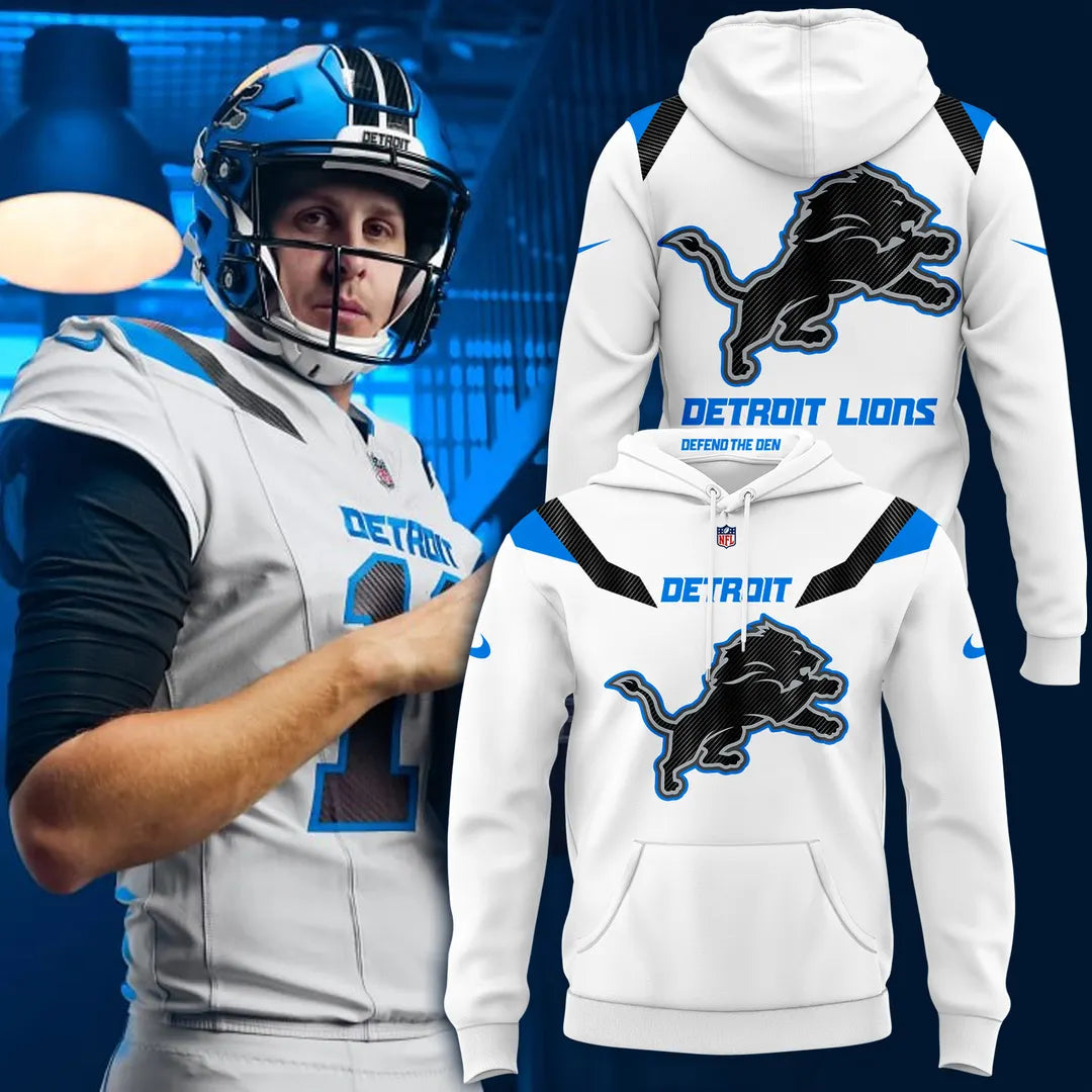 Detroit Lions Rivalries DEFEND THE DEN 2026 Hoodie - White