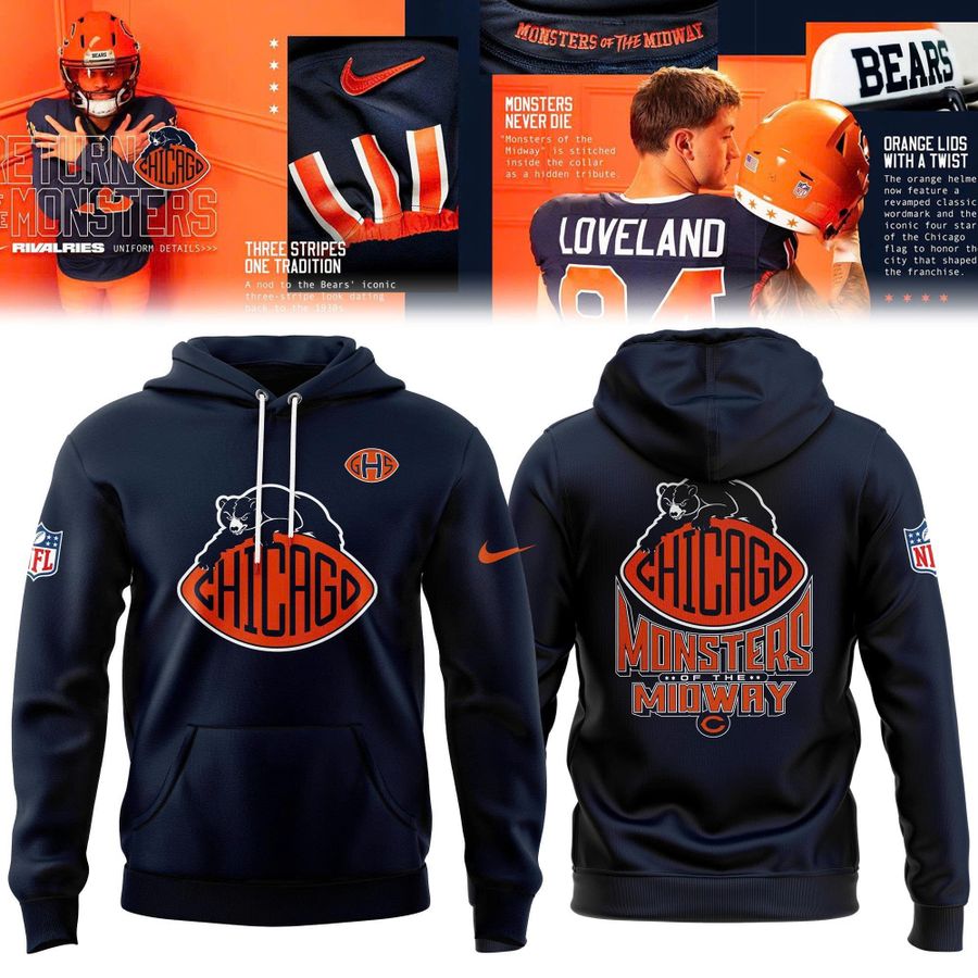 Navy Chicago Bears 2026 Rivalries Special Hoodie