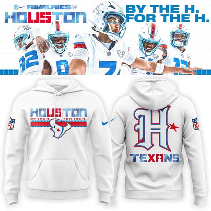 4. Houston Texans Rivalries By the H. For the H. 2026 Hoodie - White