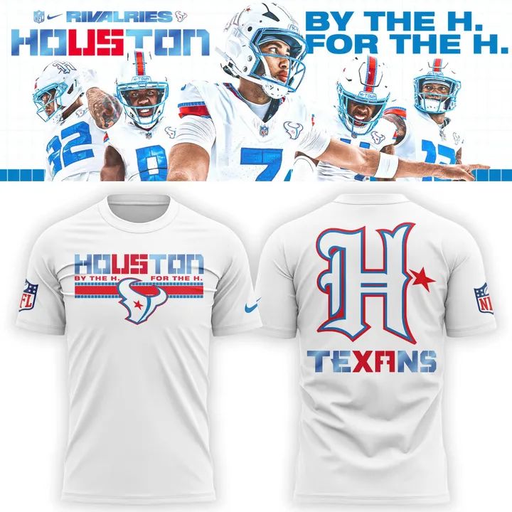 4. Houston Texans Rivalries By the H. For the H. 2026 T-shirt / White