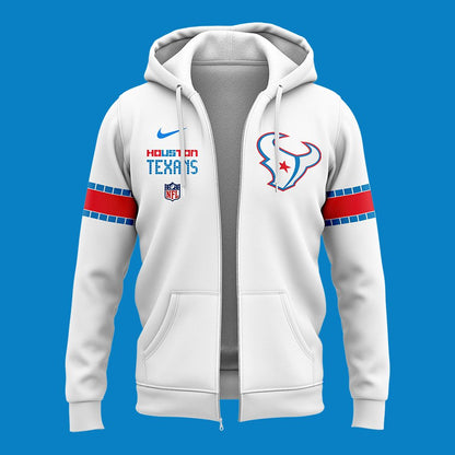 Houston Texans Rivalries By the H. For the H. 2026 Zip Hoodie / White