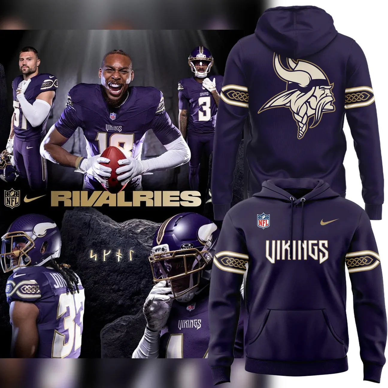2026 Rivalries Uniforms Minnesota Vikings Hoodie